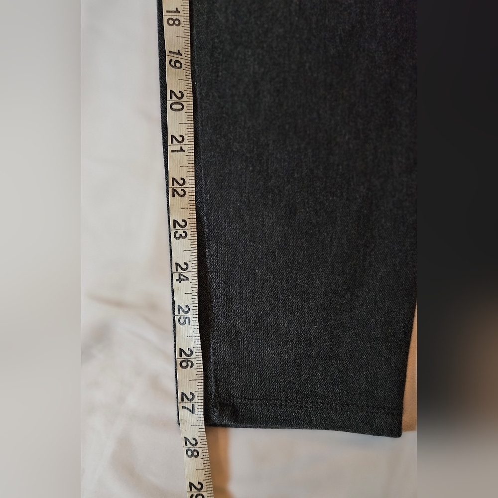 Unbranded Womens Dark Gray Pull On Skinny Pants With Faux Side Pockets Size 12 - Picture 7 of 10